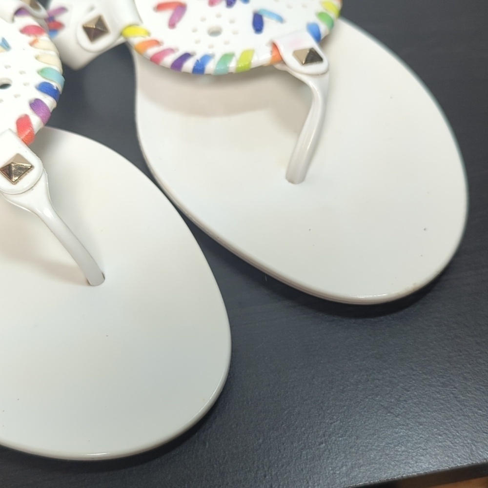 Jack Roger's Georgica white jelly flat sandals womans size 8 - Picture 10 of 13
